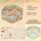 Autumn Cat Village Isometric Stickers, 3D Landscape Scene, Adorabilities